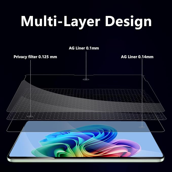 Megoo Magnetic Privacy Screen Protector for Surface Pro 12 inch (2025)– Removable Anti-Spy Anti-Glare Easy Install Blue Light &amp UV Blocking