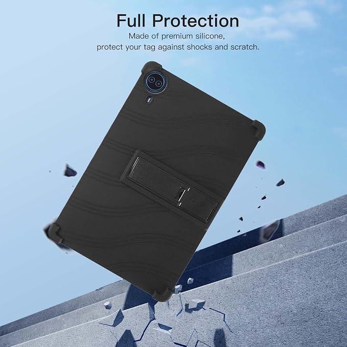 Case for Callsky-Tab Ctab 14 Tablet 14 inchSoft Silicone Protector CoverKids FriendlyAdjustable Stand Tablet Cover4 Corners Thicken ShockproofBlack