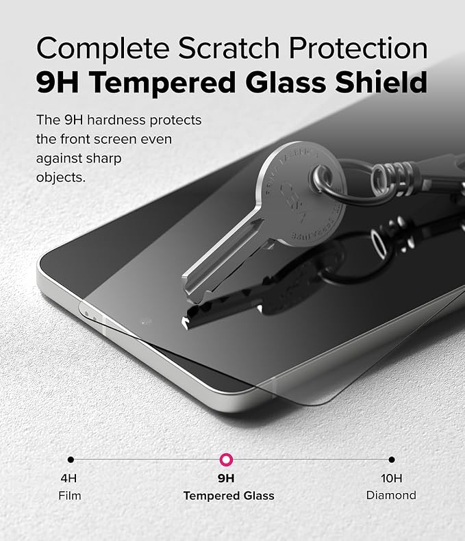 Ringke for Samsung Galaxy A35 5G Screen Protector [Easy Slide 2 Pack] | Easy Installation with Alignment Tool Case Friendly Premium 9H Hardness Tempered Glass