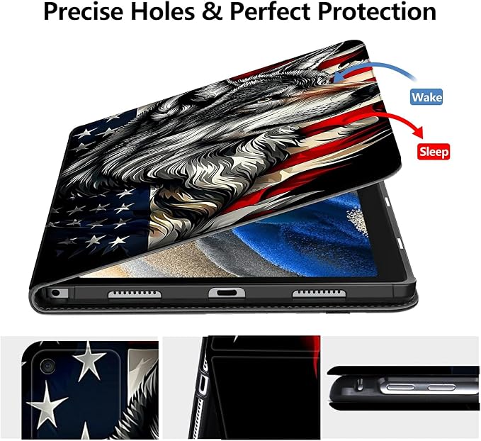 Case for Amazon Fire 7 Tablet 2019/2017 Release 9th/7th Generation PU Leather Smart Protective Cover with Auto Sleep/Wake for Fire 7 2019Dog Wearing Witch Hat Pumpkin