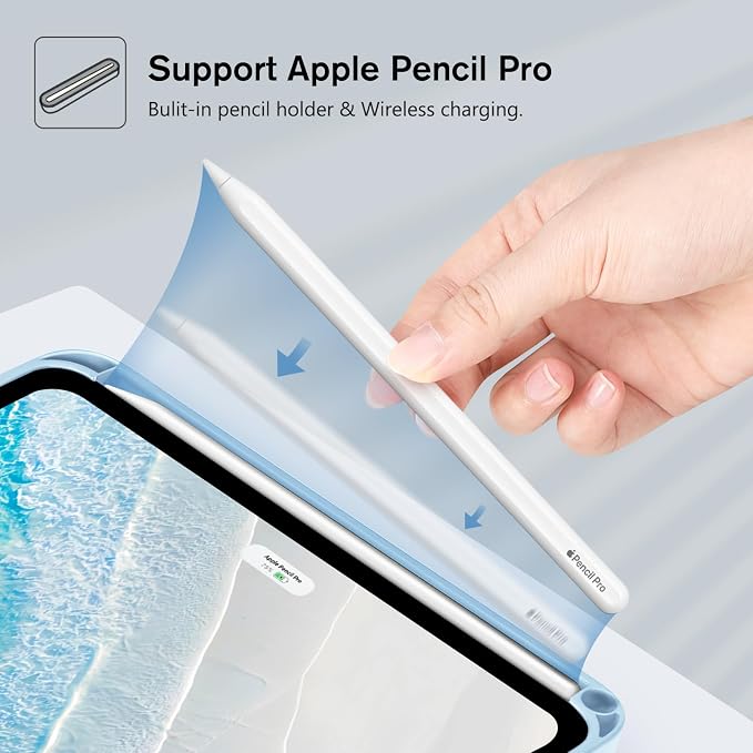 FINTIE Keyboard Case for iPad mini 7th Generation (A17 Pro) / mini 6 8.3 | Detachable Magnetic Bluetooth Keyboard Soft TPU Cover Multi-Angle Viewing Pencil Holder Backlight/Fantasy Ombre