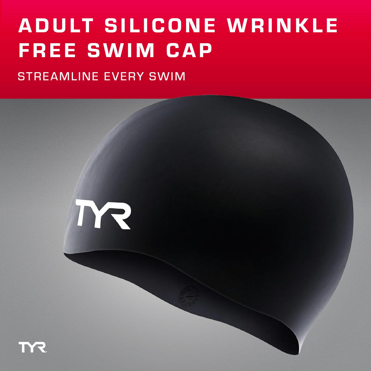 TYR Silicone Swim Cap for Men and Women – Wrinkle-Free, Durable & Tear Resistant, Low Drag Training & Competition Cap, White
