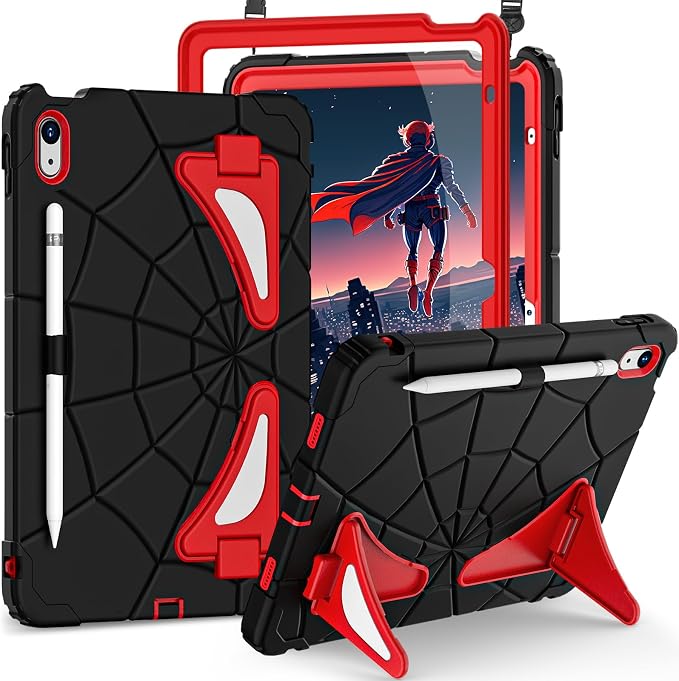Auizotl Case for iPad (A16) 11'' 11th/10th Generation 10.9'' 2025/2022iPad Case 10th Generation with Screen ProtectorHeavy Duty Shockproof Cover for i Pad 11.0/10.9 InchBlack