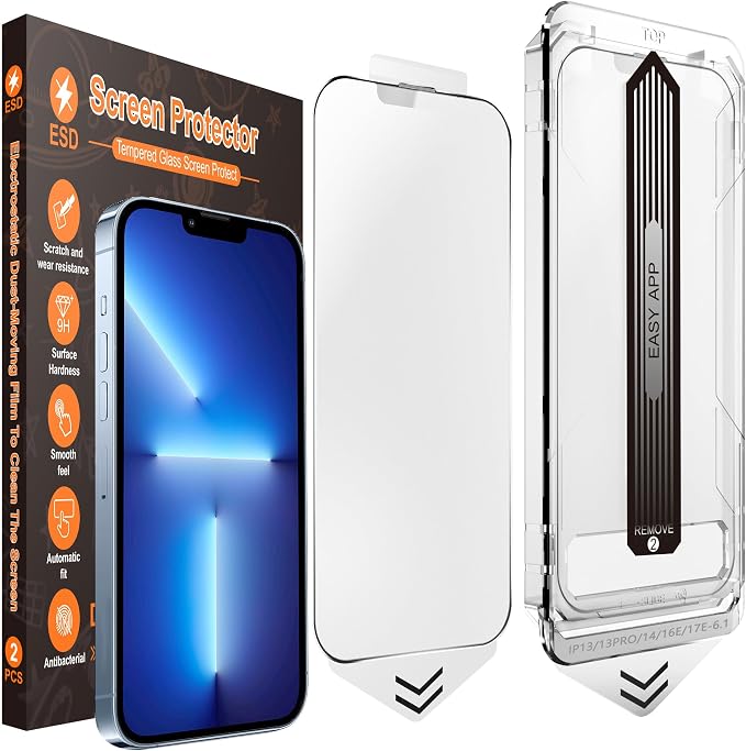[2-Pack Matte Tempered Glass Screen Protector for iPhone 15 Pro Max Anti-Fingerprint &amp Oil Resistant Smooth as Silk 9H Hardness Bubble-Free Case Friendly 6.7-Inch
