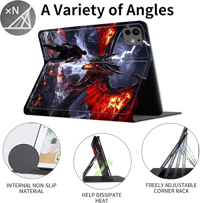 Case for iPad (A16) 11th Generation 11 Inch (2025)/ iPad 10th Generation 10.9 inch 2022Slim PU Leather Smart Cases Covers with Auto Wake/Sleep-Beast Roared