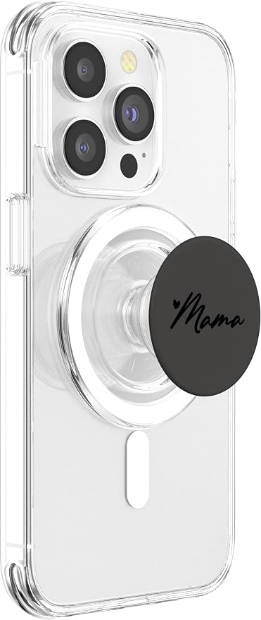 Black Gray Heart Mama PopSockets Adhesive PopGrip