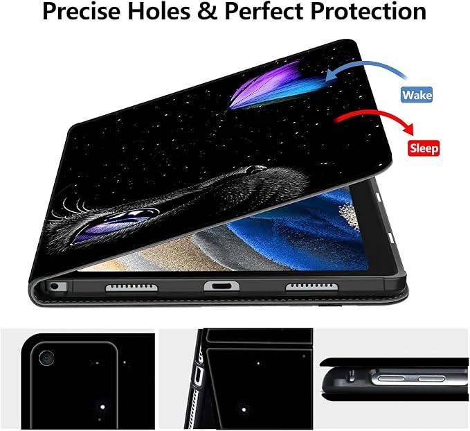 Case for Fire 7 Tablet &amp Fire 7 Kids (12th Gen 2022 Release) - Slim PU Leather Protective Smart Cover with Auto Sleep/Wake &amp Multi-Angle StandBlue Dandelion