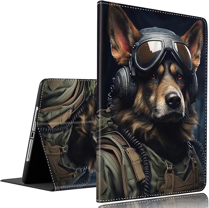 Vintage Floral Astronaut iPad 9th Gen Case - 10.2 Inch Standing Cover with Auto Sleep/Wake