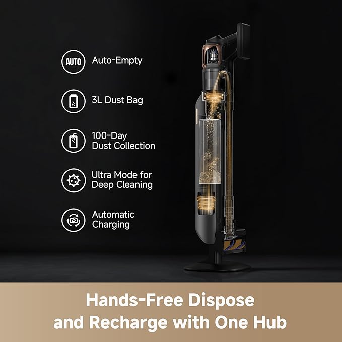 DREAME Z20 Station Cordless Stick Vacuum Cleaner with Dust Removal Hub, Dust Reveal Omni-Brush, 250AW Powerful Suction for Multi-Surface, Up to 90min Running Time, Smart Detection Upright Vacuum