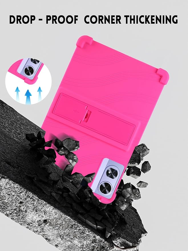 Case for POCKAM P11 Pro Android 16 Tablet 11 Inch (Black) | Soft Silicone Kids Friendly Protective Cover with Adjustable Stand Drop-Proof