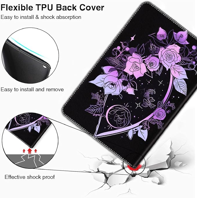 Case for iPad Pro 11 Inch 2022/2021/2020/2018 iPad Air 5th / 4th Gene 10.9 Inch (2022/2020) - Slim Fit Standing Cover with Auto Sleep/Wake，Astronaut Guitar