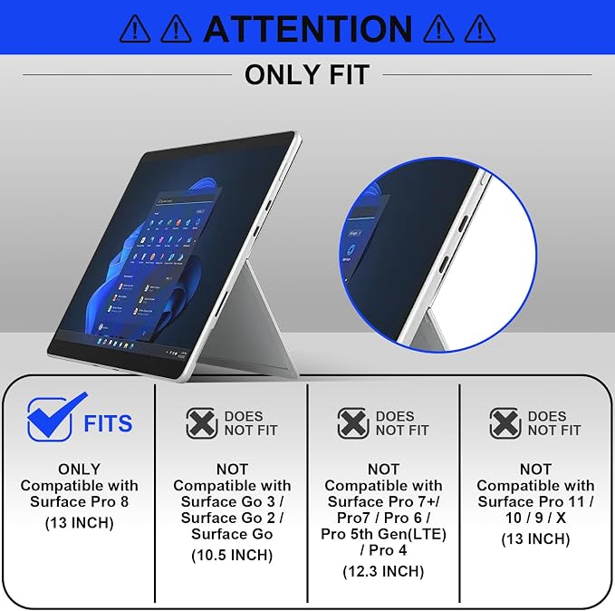 Leather Case for Microsoft Surface Pro 7+/7/6/5/4 12.3 Tablet Case | Premium Leather Folio Cover with Type Cover Keyboard &amp Stylus Pen HolderMagnetic Closure Protective CaseClassic Black
