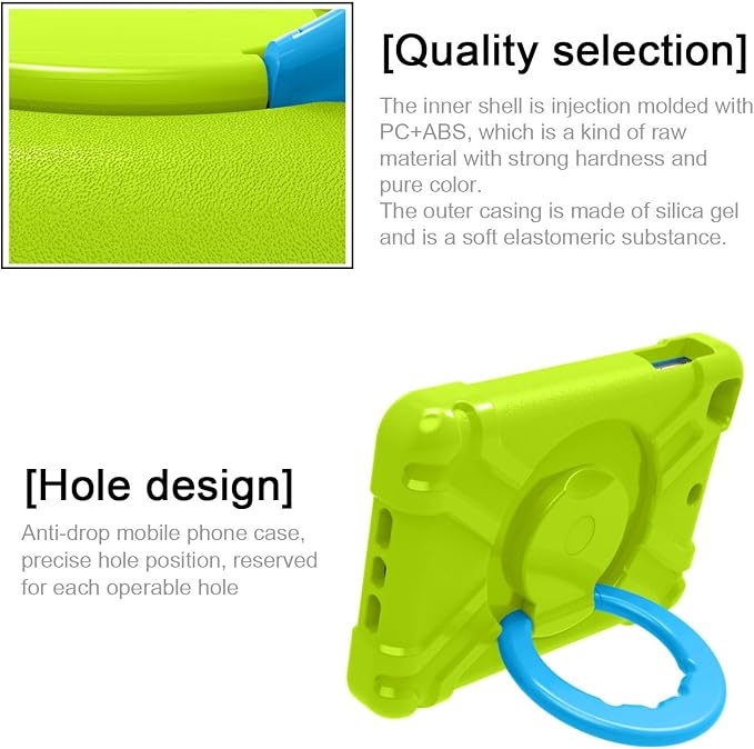 AKABEILA Compatible with Amazon Fire HD 8 2020/2022 Tablet Case，Rugged Kids Case with Stand Lightweight Shockproof Kids Friendly Tablet Cover Black