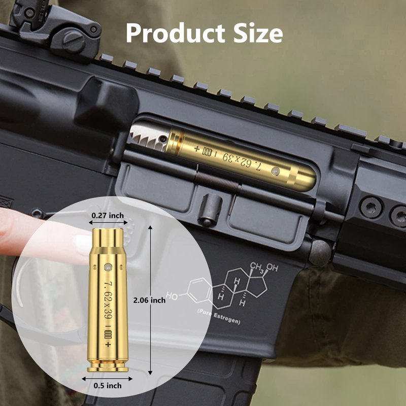 MidTen 7.62x39mm Bore Sight Red Dot Boresighters with Three Batteries