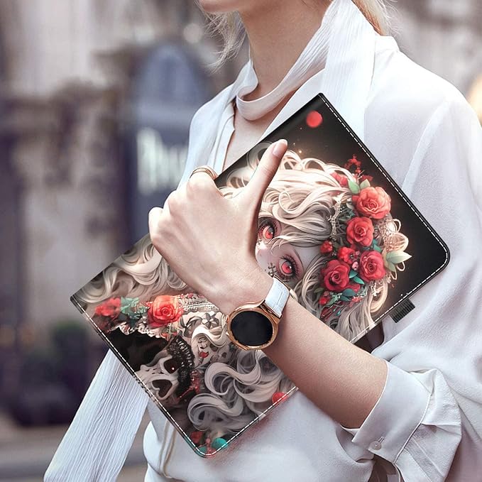 Case for All-New Kindle Fire HD 8 Tablet (12th/10th Generation 2020/2022 Release) &amp Fire HD 8 PlusPremium PU Leather Folio Stand Cover Case with Smart Auto Wake/Sleep Smoke Flag of Mexico Flag
