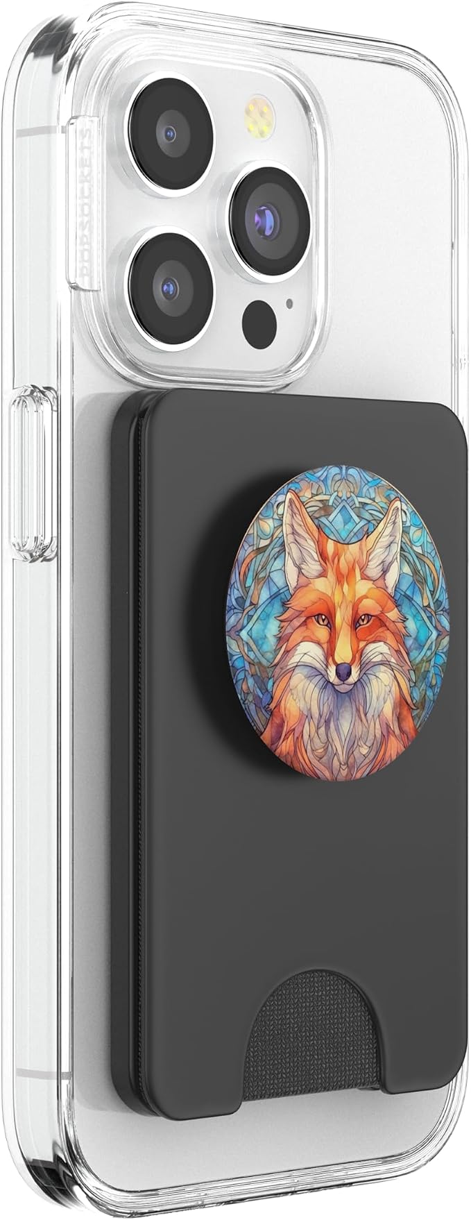 Fox Stained Glass PopSockets Adhesive PopGrip