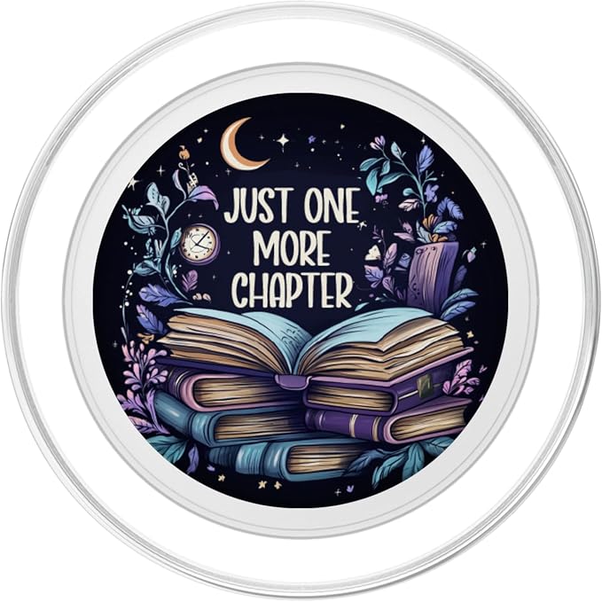 Just One More Chapter Book Lover Bookworm Reading Librarian PopSockets Adhesive PopGrip