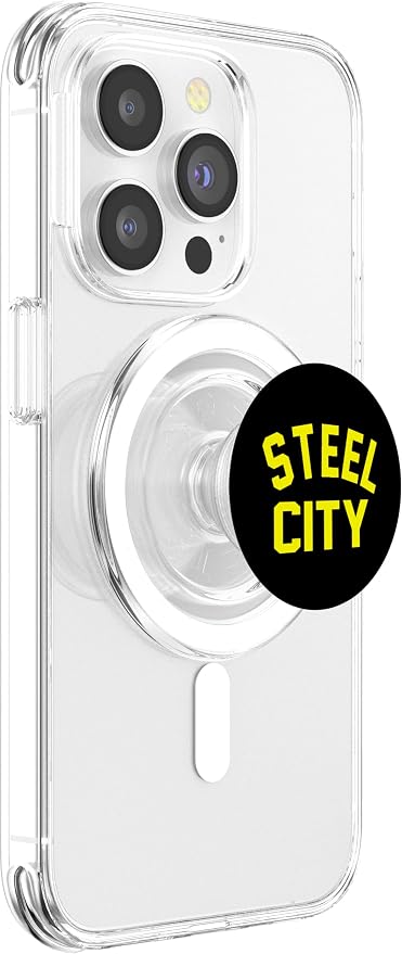 STEEL CITY PITTSBURGH BLACK AND GOLD PopSockets Adhesive PopGrip