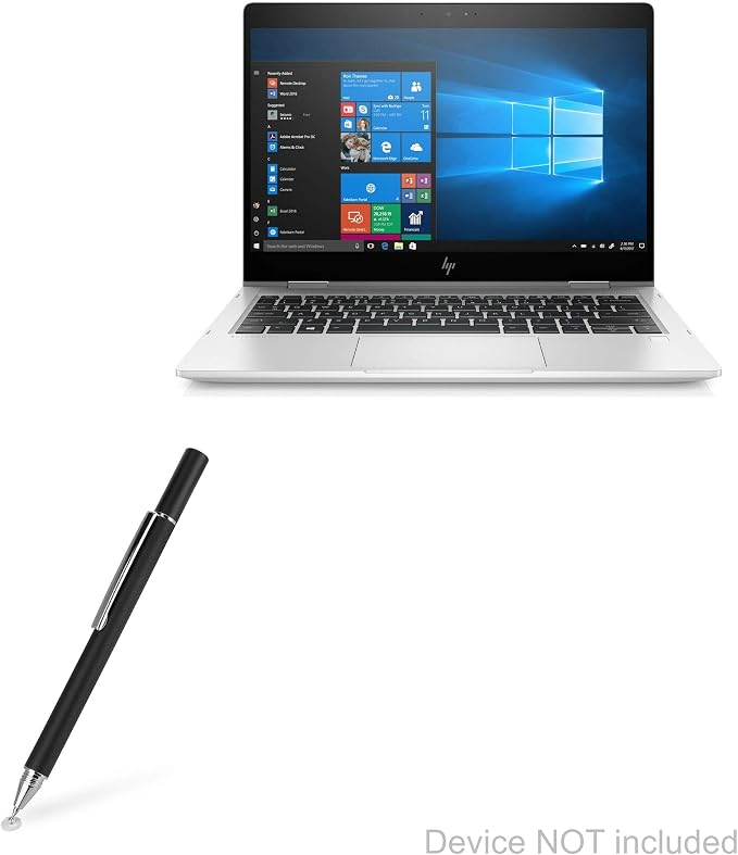 BoxWave Stylus Pen Compatible with HP EliteBook x360 830 G6 - FineTouch Capacitive Stylus Super Precise Stylus Pen - Jet Black