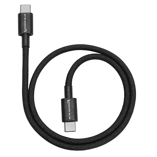 KONDOR BLUE | 10 Inch USB-C Cable for DJI LiDAR Focus System | Reliable Communication Cable for Compatible LiDAR Workflows | Black