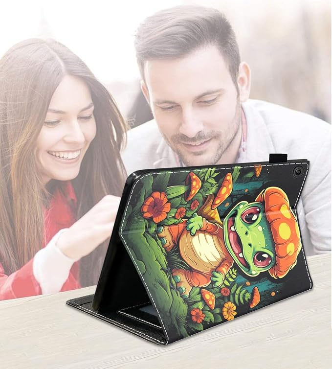 Case for Amazon Fire HD 10 Tablet (9th/7th Generation 2019/2017 Release) Slim PU Leather Cover with Card Slot &amp Auto Wake/Sleep for Fire 10.1 Tablet African American Girl