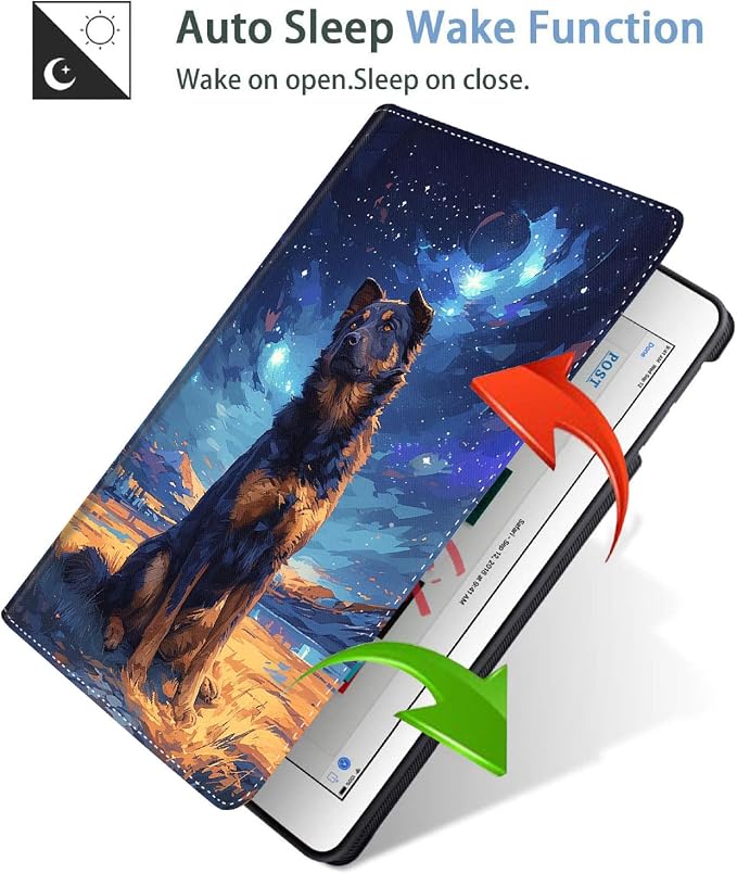 Case for iPad (A16) 11th Generation 11 Inch (2025) iPad 10th Generation 10.9 Inch (2022)，Slim Fit Foldable Standing Cover Case with Auto Sleep/Wake ，Moth Moon
