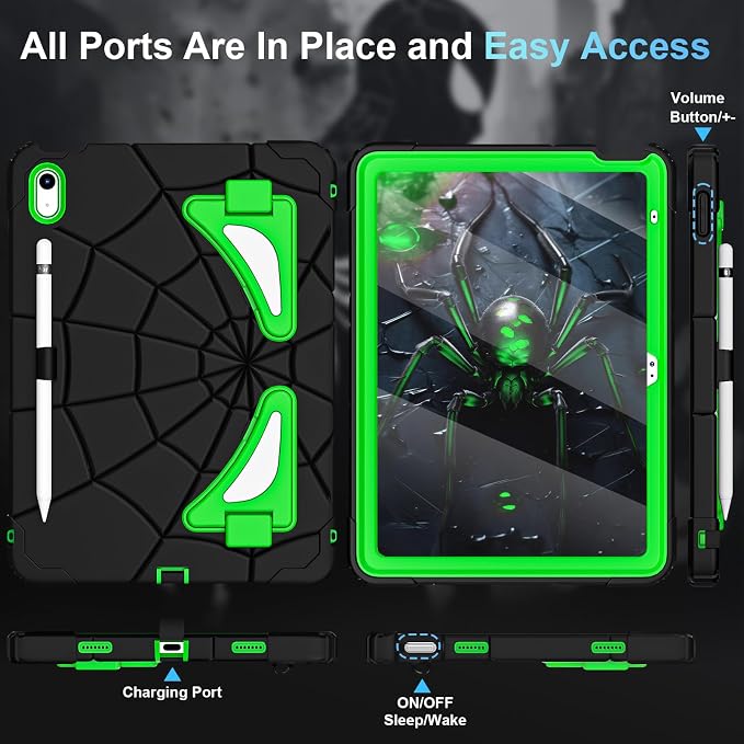 Auizotl Case for iPad (A16) 11'' 11th/10th Generation 10.9'' 2025/2022iPad Case 10th Generation with Screen ProtectorHeavy Duty Shockproof Cover for i Pad 11.0/10.9 InchBlack