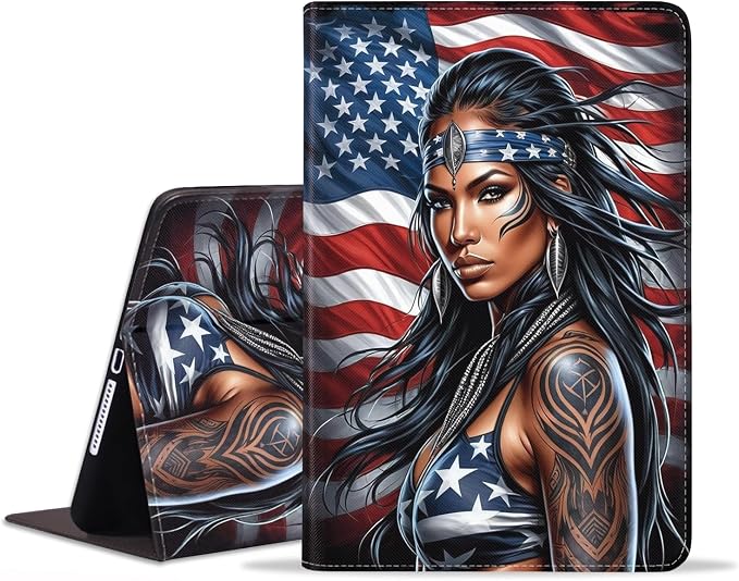 Case for Samsung Galaxy Tab S10 Plus 2024/ S9 Plus/ S9 FE Plus 5G 12.4 Inch 2023 Premium PU Leather Stand Folio Cover with Auto Sleep/Wake Abstract Colorful Dog
