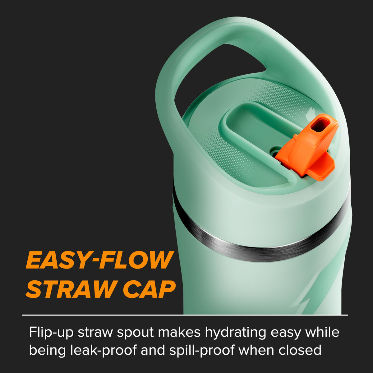 Gatorade 'Overtime' 22oz Stainless Steel Water Bottle, Straw Cap, Yellow