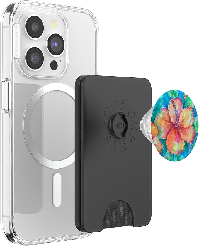 Cute Floral Hibiscus Watercolor Flower Hawaii Jungle Exotic PopSockets Adhesive PopGrip