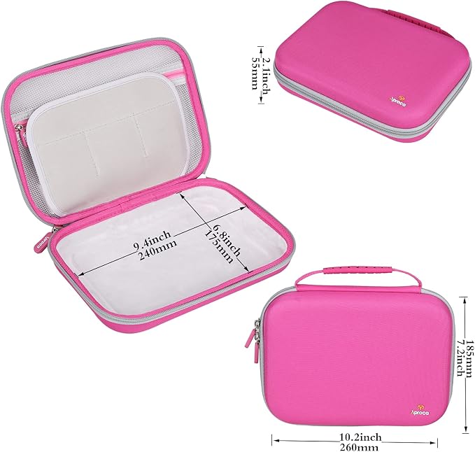 Aproca Hard Travel Storage Pink Case for Leapfrog LeapPad Ultimate/Academy Kids’ Learning Tablet