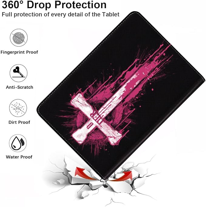 Case for Samsung Galaxy Tab S10 Lite/ S10 FE/ S9 FE 5G 10.9 Inch/ S9 11 Inch - Slim PU Leather Folding Stand Folio Cover with Auto Sleep/Wake - African American Girl