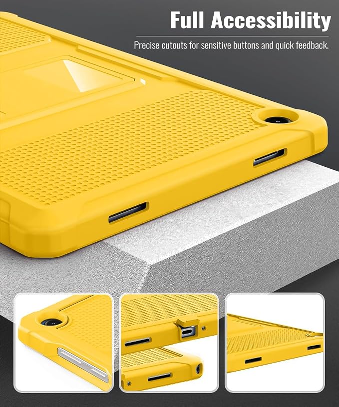MoKo Shockproof Case Fit Samsung Galaxy Tab A11+ Plus/ A9+ 11 Inch | Full Body Rugged Stand Back Cover with Built-in Screen Protector for Galaxy Tab A11+/ A9+ Tablet Light Gray