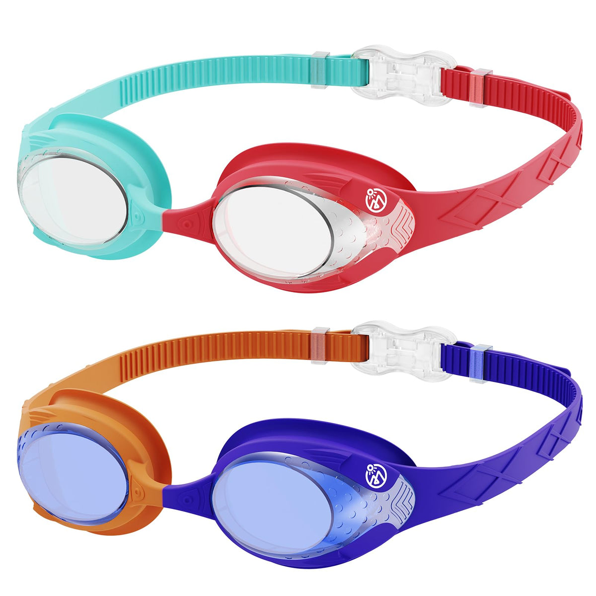 OutdoorMaster Kids Swim Goggles 2 Pack - Quick Adjustable Strap