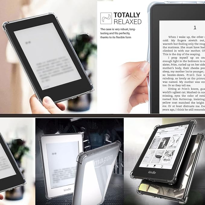 Clear Case for All-New Amazon Kindle Fire Max 11 Tablet (13th Generation 2023 Release) 11 Slim Lightweight Shell Transparent Soft TPU Back Shockproof Crystal Reinforced Corner Cover Clear