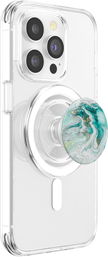 Teal Ink Marbled Design Pop Mount Sockets Phone Grip PopSockets Adhesive PopGrip