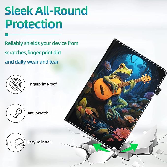 Case Cover for Amazon All-New Kindle Fire 7 Tablet (2022 Release-12th Generation) Latest Model 7 Slim Folding Stand Cover with Auto Wake/Sleep Dancing Skeleton in Mexican Costume
