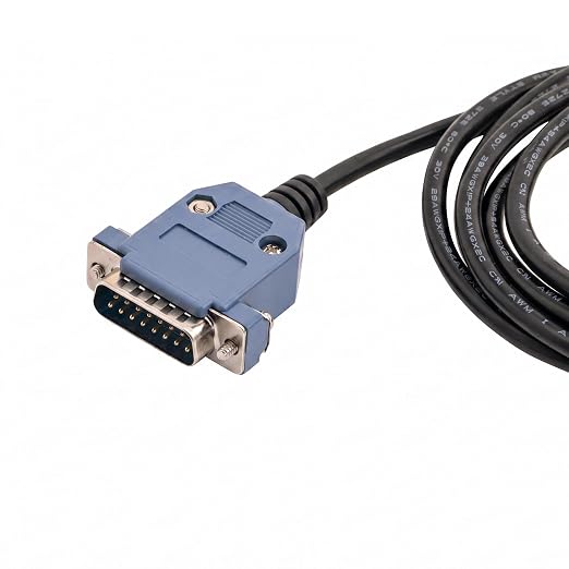 6Ft FT232RL USB to DB15 Serial Adapter Cable for YOKOGAWA Servo Drives | 1.8m 15-Pin Male RS232 Programming Cable for Industrial Automation