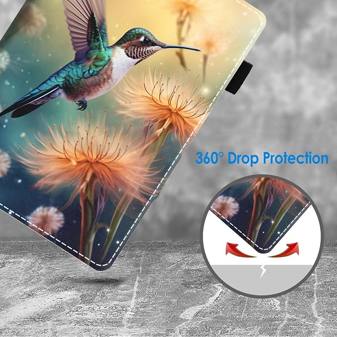 Case for Amazon Kindle Fire HD 10 Tablet 10.1 (9th/7th Generation 2019/2017 Release) Slim Folding Stand Folio Cover with Card Slot &amp Auto Wake/Sleep - African American Girl