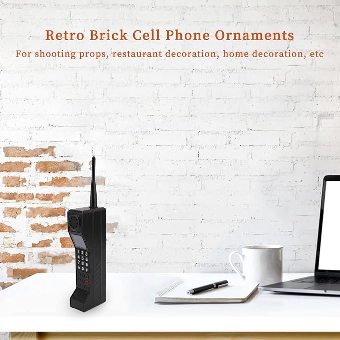 Retro 90s Mobile Phone Prop - Black for 80s 90s Party Decor &amp Home Living Room Decor