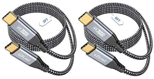 LDLrui 10FT Right Angle USB C Cable 100W PD 20Gbps Data 4K Video | Large Workspaces Commercial Displays Long Distance Routing Flexible Installation Full-Featured USB-C