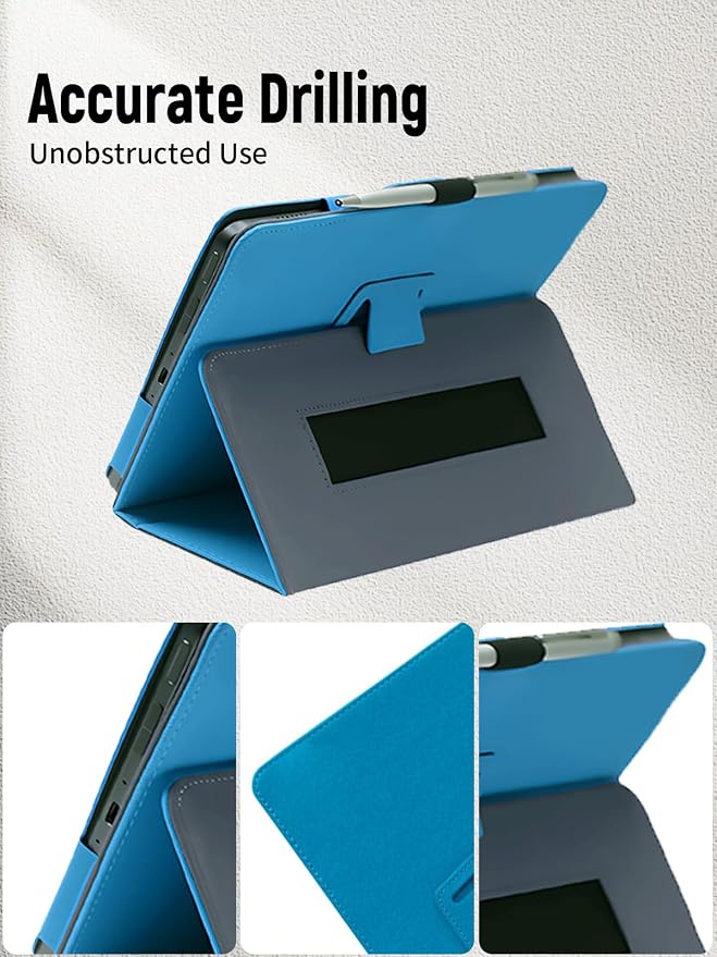 Case for XPPen Magic Note Pad 10.95 Inch Tablet (Light Blue) | PU Leather Folding Cover with Pen Holder and Wrist Strap Business Travel Portable