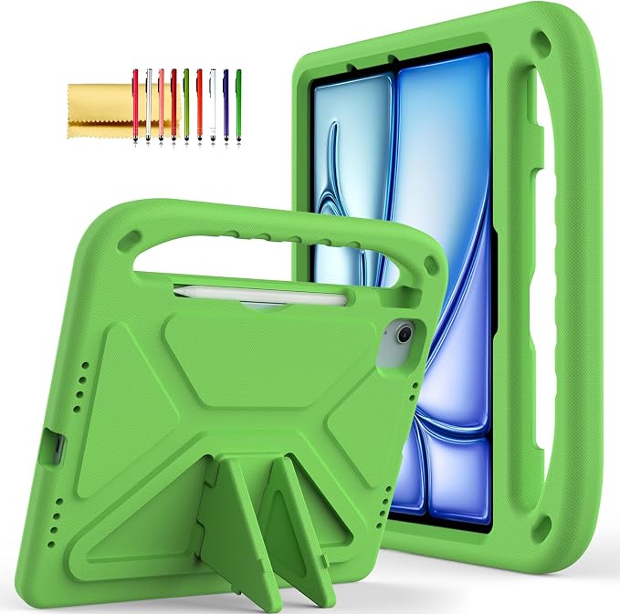 Dteck Kids Case for iPad 10.2 - Shockproof Rugged EVA Handle Stand Child Proof Case for iPad 9/8/7 Generation Black