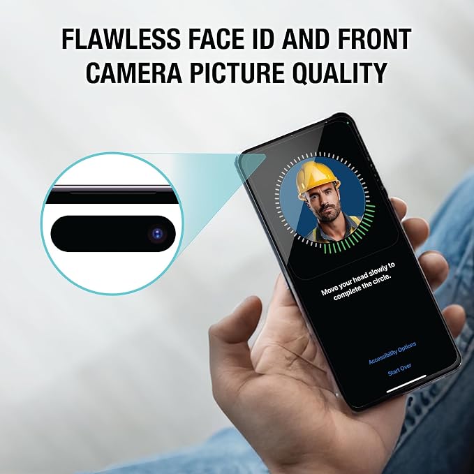 DEWALT Heavy Duty 2Pack Privacy Screen Protector for iPhone 13 Pro Max/14 Plus Sensor Protection Dynamic Island Compatible AntiSpy Tempered Glass [9H Hardness] Case Friendly High Response HD Quality