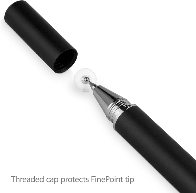 BoxWave Stylus Pen Compatible with ASUS ROG Ally Z1 - FineTouch Capacitive Stylus Super Precise Stylus Pen - Jet Black