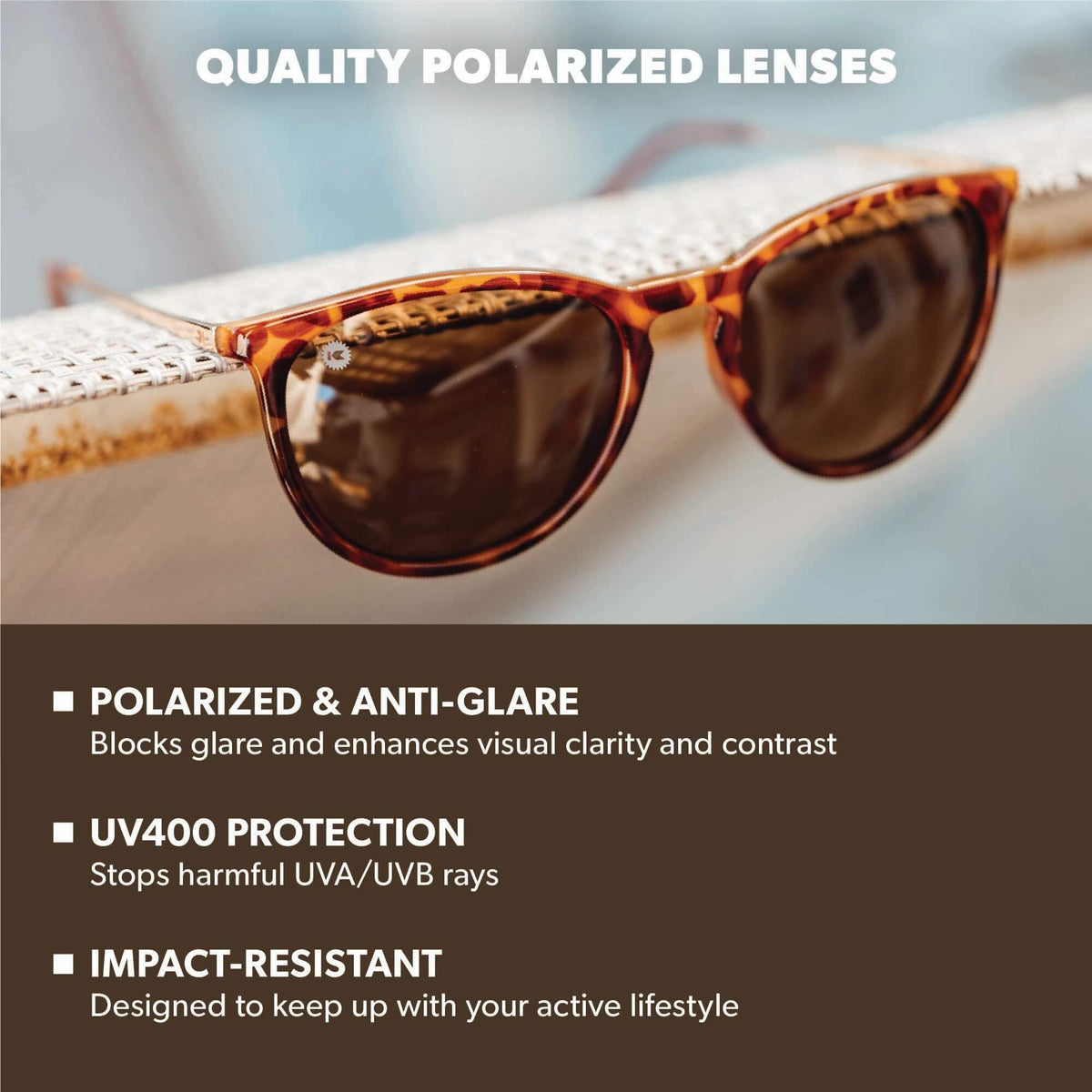 Knockaround Round Trendy Polarized Sunglasses for Women - UV Protection