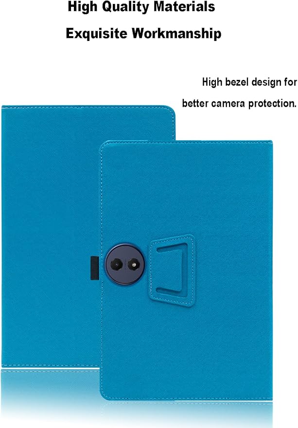 Case for TCL Tab A1 Plus 12.2 inch TCL Tab A1 Plus Tablet Case Folding Stand Protective Cover with Pencil Holder and Wrist Strap Full Protection. (Black)
