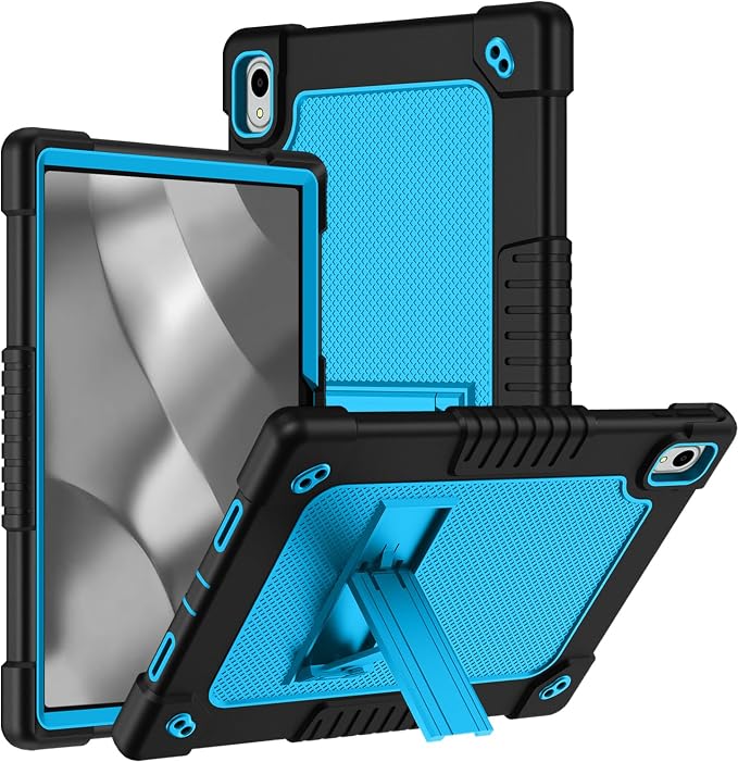 Compatible with Walmart Onn.11 Tablet Pro Case 2024 (Model:100146660) Silicone Hard Back Hybrid Cover Built in Kickstand Shoulder Strap Case for Onn 11 Tablet Pro 11 inch (Black)