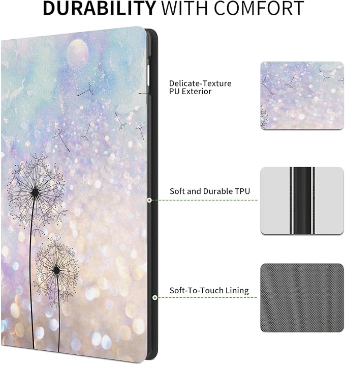 FUYOCWE for iPad Pro 13 Inch Case (M47th Generation2024 Model A2925A2926A3007)PU Leather Slim Folding Stand Case for iPad 13 7th GenAuto Sleep Wake Cover -A Dream Catcher Wolf