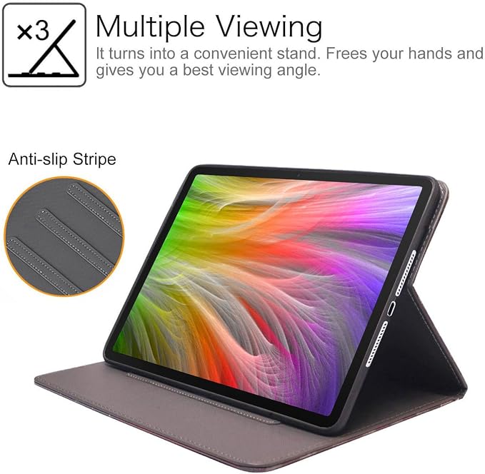 WEUIUJKILO Case for iPad (A16) 11th Generation 11 Inch 2025 iPad 10th Generation 10.9 Inch 2022 Slim PU Leather Folding Stand Smart Cover with Auto Sleep/Wake American Flag and Sunflower